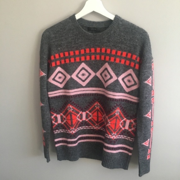 J. Crew Sweaters - SOLD J. Crew Abstract Fair Isle Sweater